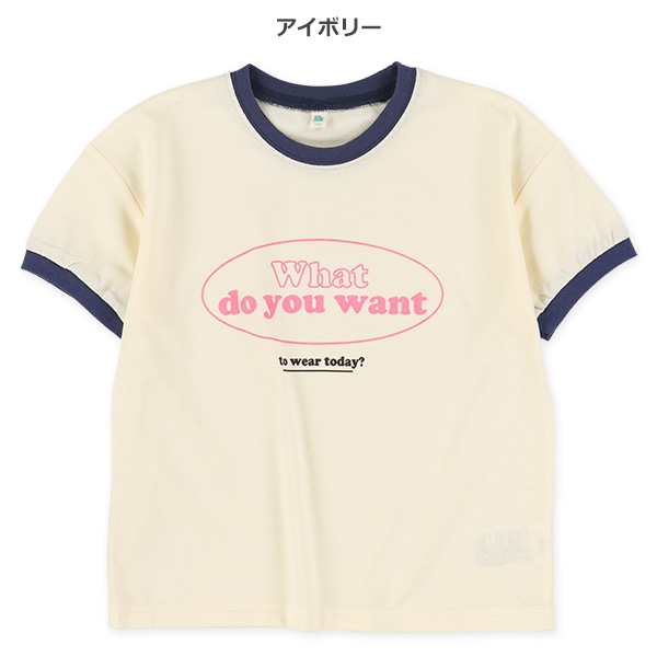胸ロゴリンガー半袖Tシャツ
