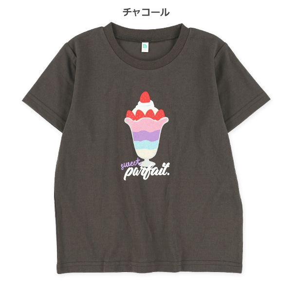 ラメプリント半袖Tシャツ