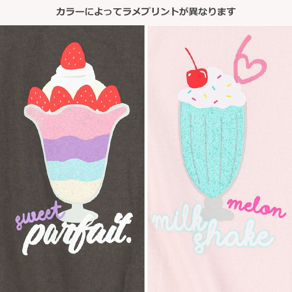 ラメプリント半袖Tシャツ