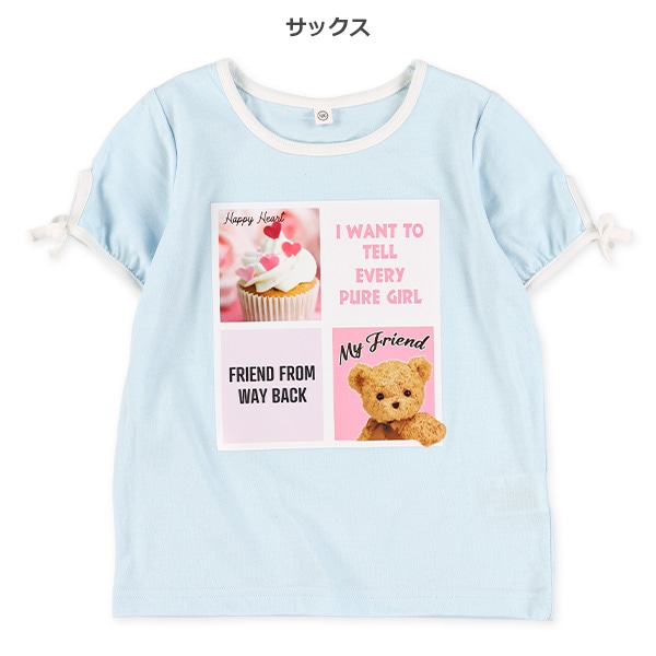 くま転写半袖Tシャツ