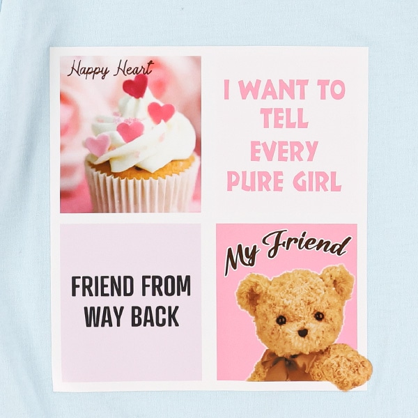 くま転写半袖Tシャツ