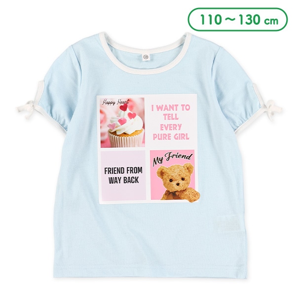 くま転写半袖Tシャツ