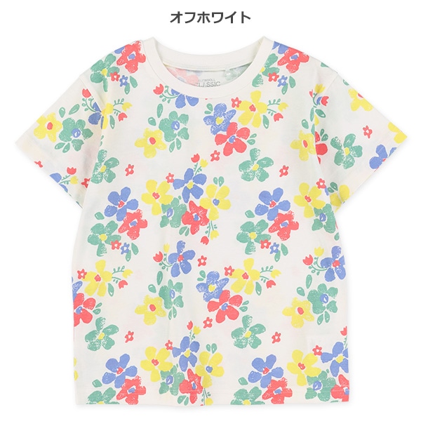花総柄半袖Tシャツ
