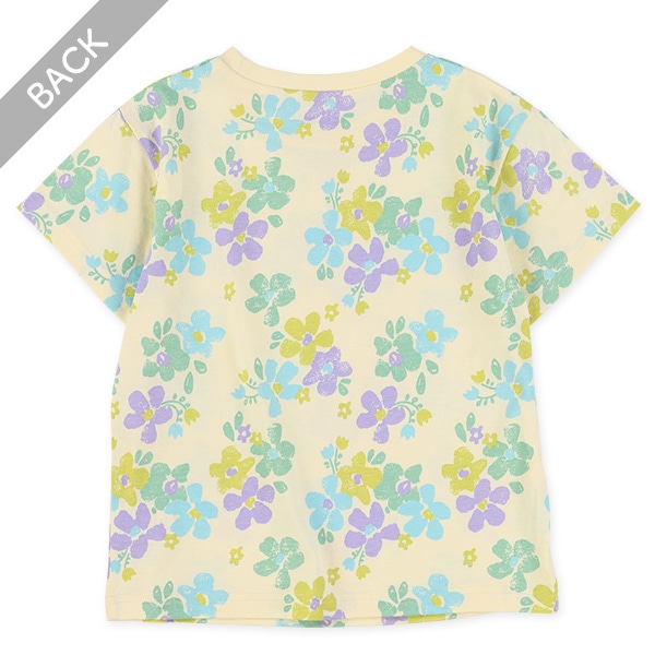 花総柄半袖Tシャツ