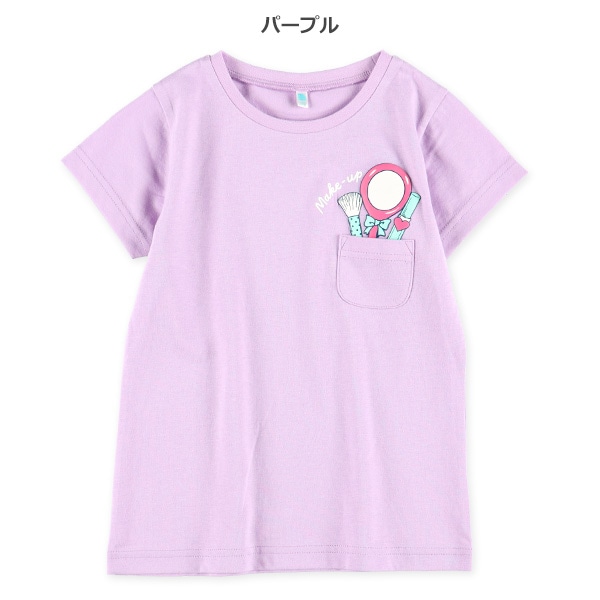 胸ポケット発泡プリント半袖Tシャツ