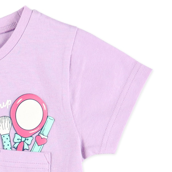 胸ポケット発泡プリント半袖Tシャツ