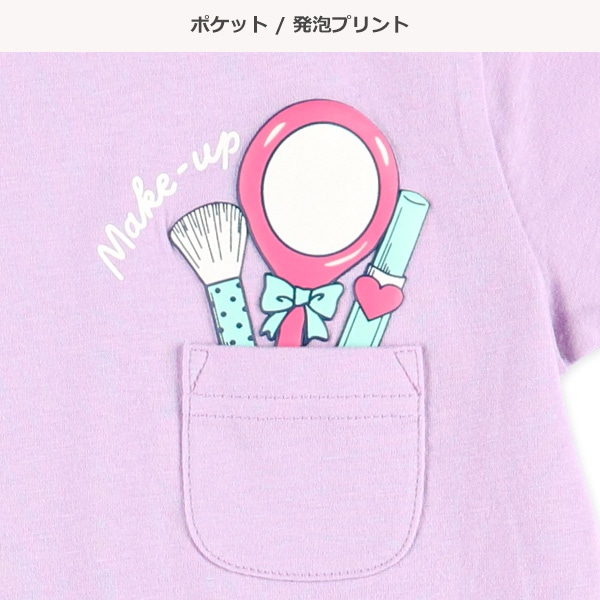 胸ポケット発泡プリント半袖Tシャツ