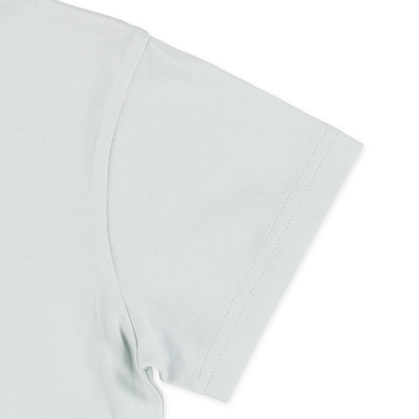 花束プリント飾りリボン付き半袖Tシャツ