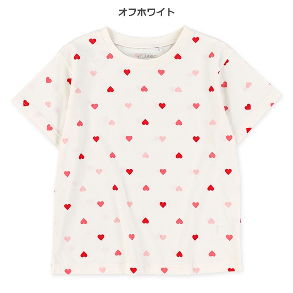 ハート総柄半袖Tシャツ