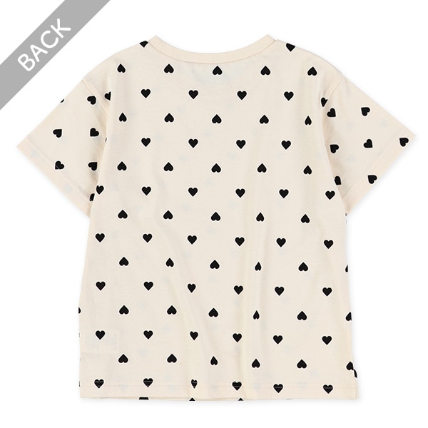 ハート総柄半袖Tシャツ