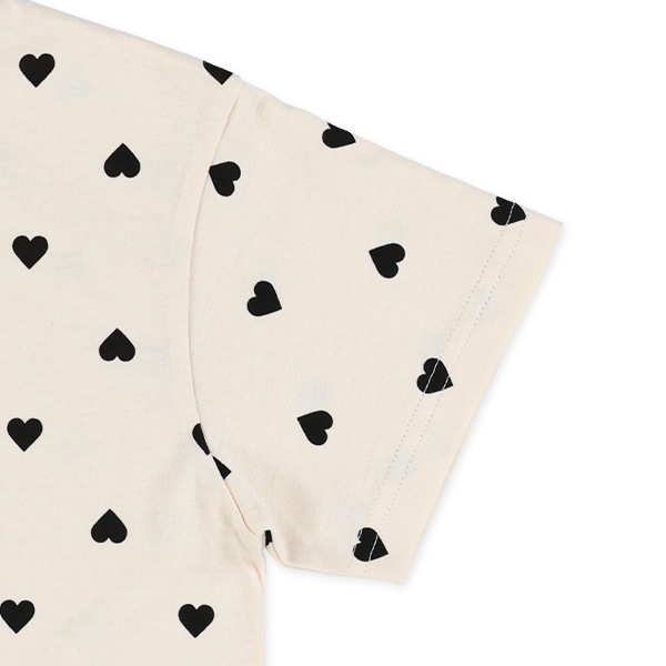 ハート総柄半袖Tシャツ