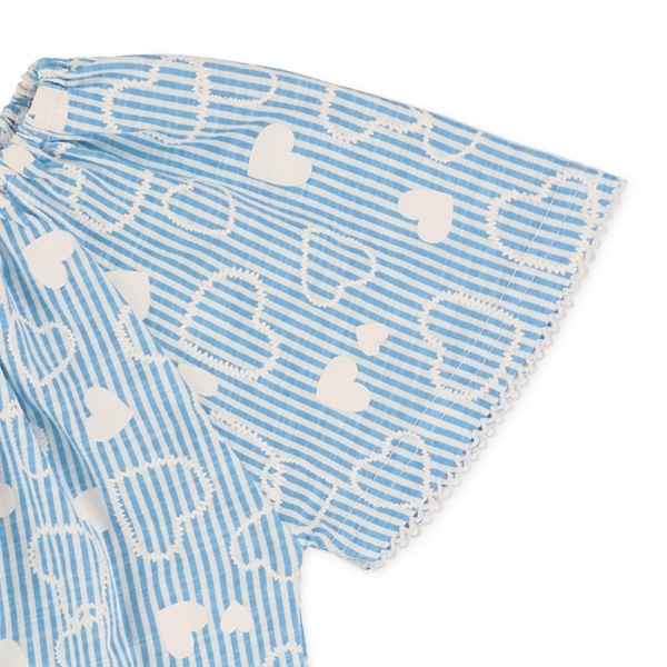 スラブ天竺リボンスモック半袖Tシャツ