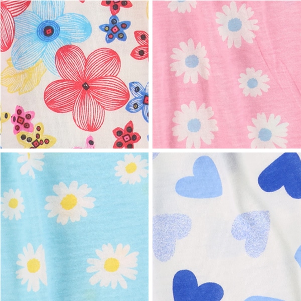 天竺総柄スモック半袖Tシャツ