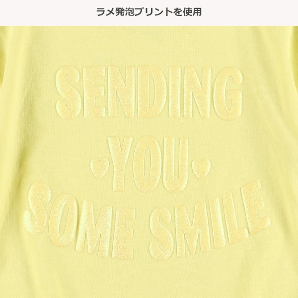 ラメ発泡プリントロゴ半袖Tシャツ