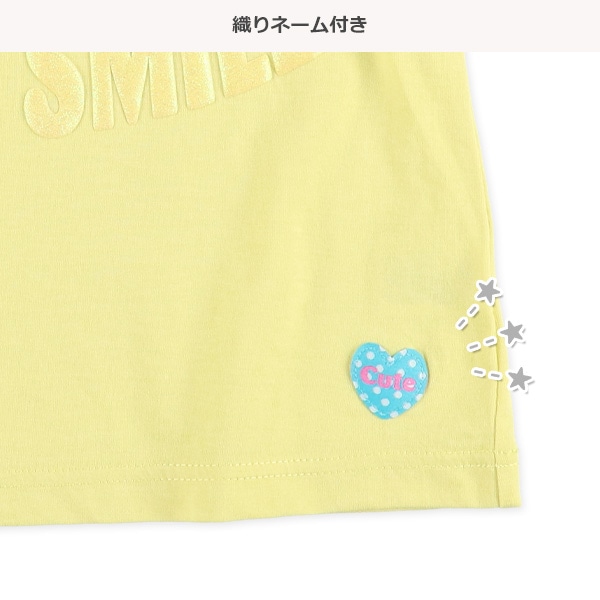 ラメ発泡プリントロゴ半袖Tシャツ