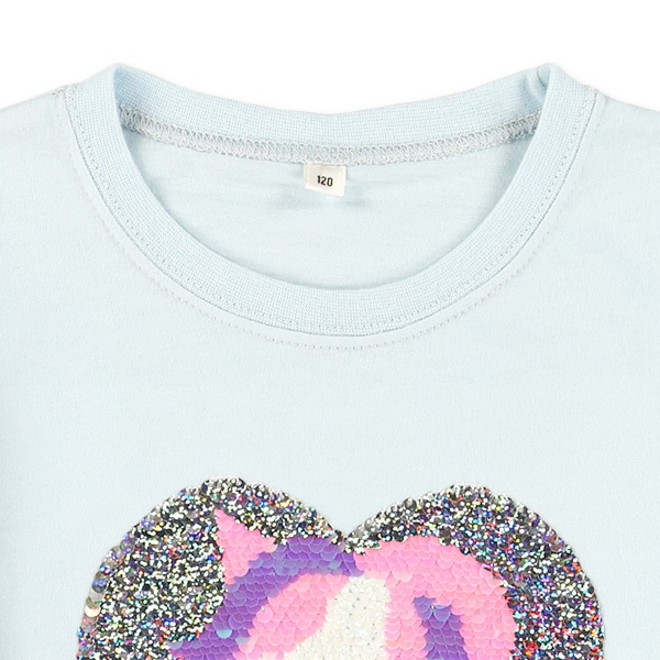 ユニコーンスパンコールフレンチTシャツ