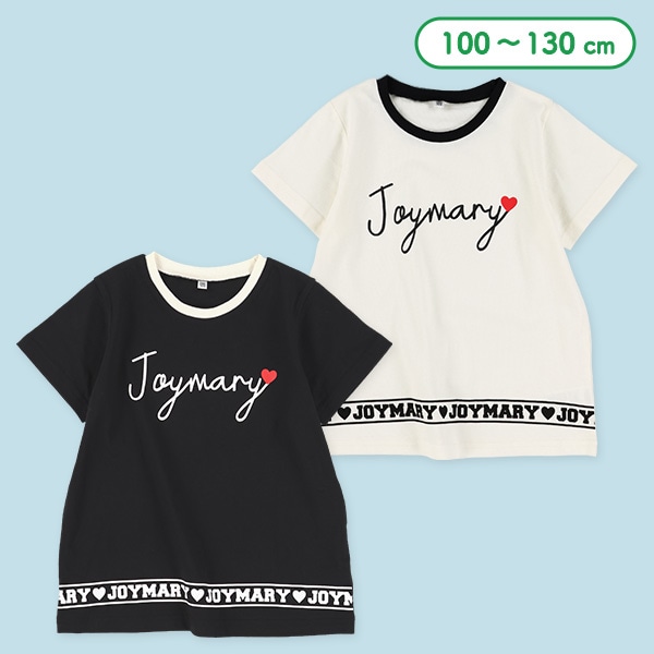 裾ロゴプリント半袖Tシャツ