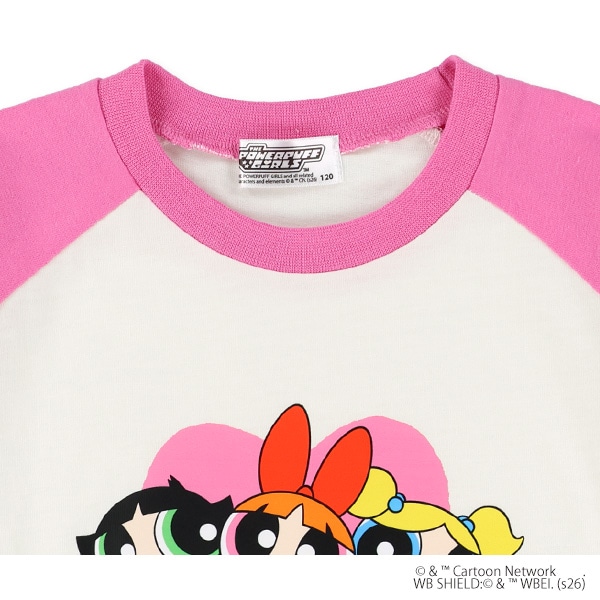 ラグラン半袖Tシャツ（パワーパフ ガールズ）
