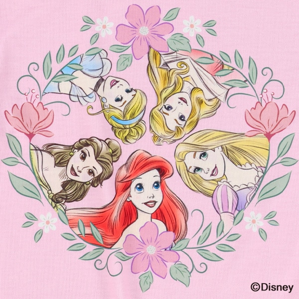 プリンセス集合半袖Tシャツ（ディズニープリンセス）