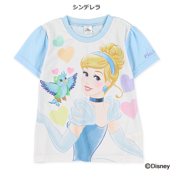4柄コミック半袖Tシャツ（ディズニープリンセス）