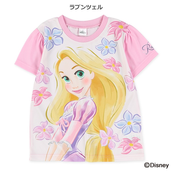 4柄コミック半袖Tシャツ（ディズニープリンセス）
