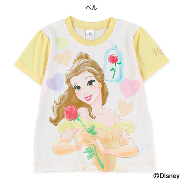 4柄コミック半袖Tシャツ（ディズニープリンセス）