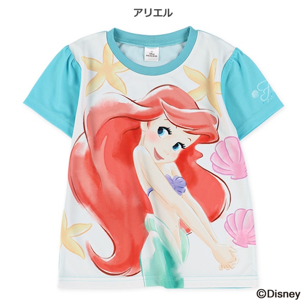 4柄コミック半袖Tシャツ（ディズニープリンセス）