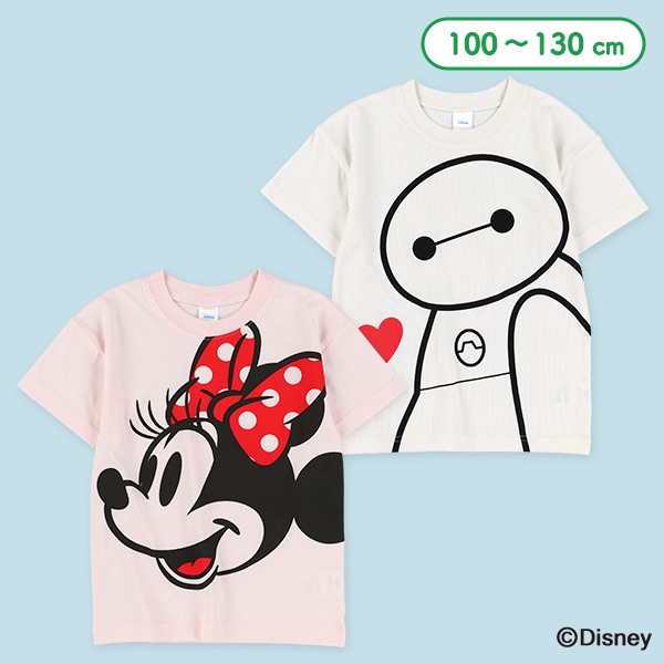 ビッグフェイス半袖Tシャツ（ベイマックス・ミニーマウス）