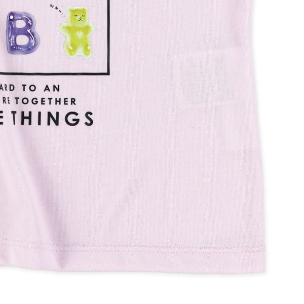 袖メッシュベアグミ半袖Tシャツ