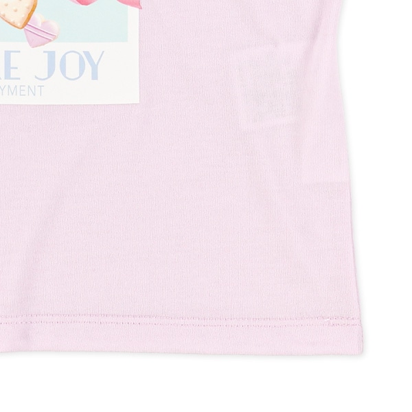 転写レースアップ半袖Tシャツ