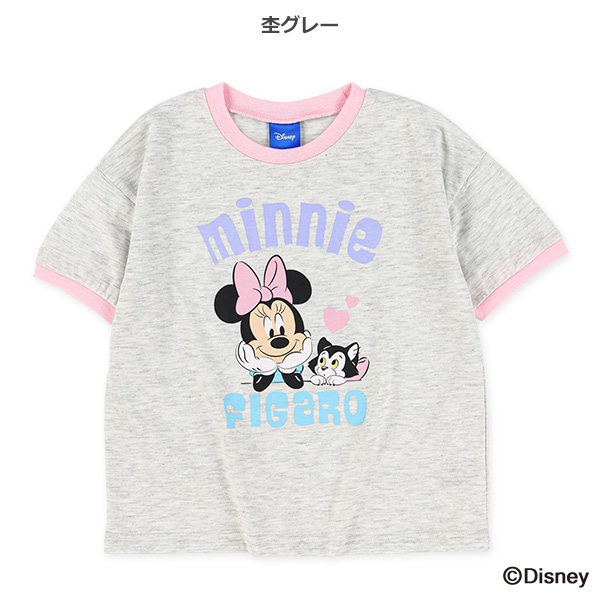 リンガー半袖Tシャツ（ミニーマウス）
