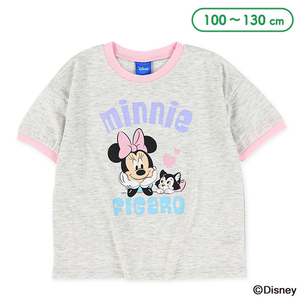 リンガー半袖Tシャツ（ミニーマウス）