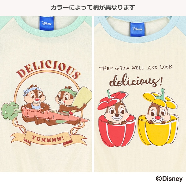 ラグラン半袖Tシャツ（チップとデール）