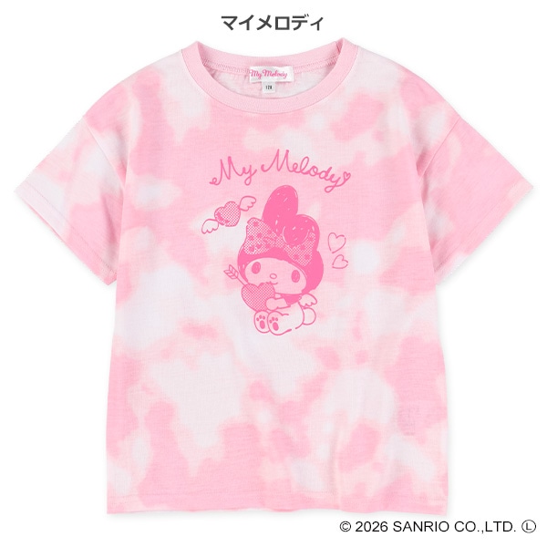 タイダイ風半袖Tシャツ（マイメロディ・クロミ）
