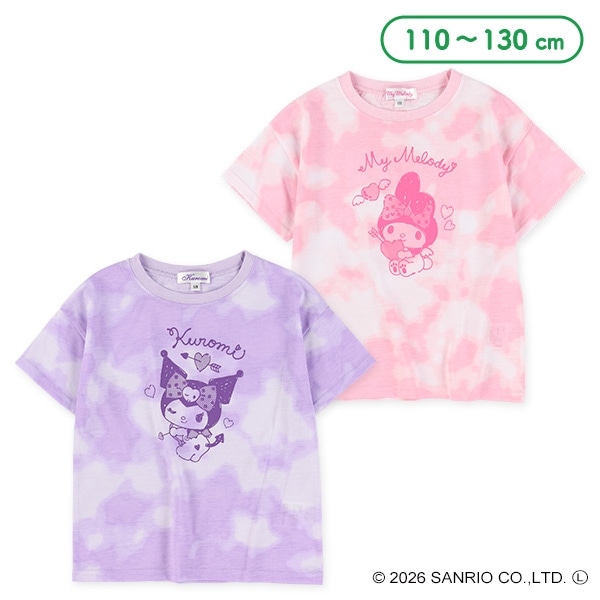 タイダイ風半袖Tシャツ（マイメロディ・クロミ）