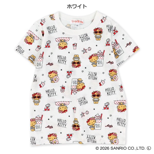 総柄半袖Tシャツ（ハローキティ・サンリオキャラクターズ）