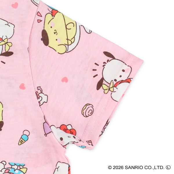 総柄半袖Tシャツ（ハローキティ・サンリオキャラクターズ）