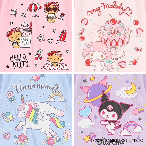 半袖Tシャツ（ハローキティ・マイメロディ・シナモロール・クロミ）