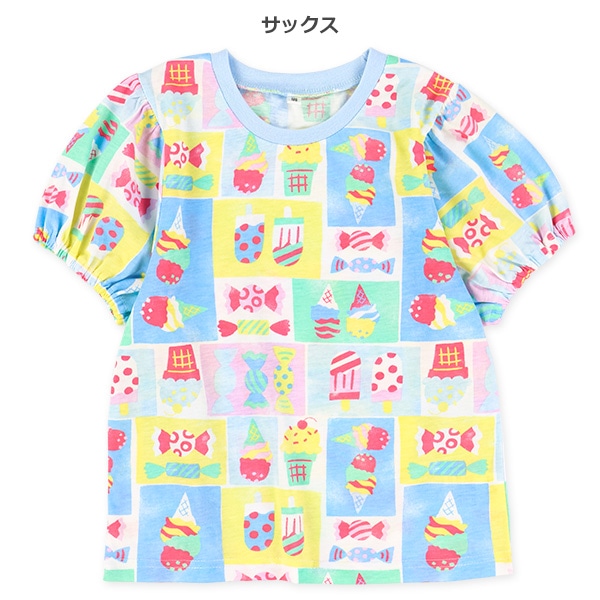 カラフルスイーツ総柄半袖Tシャツ