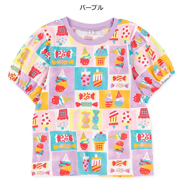 カラフルスイーツ総柄半袖Tシャツ