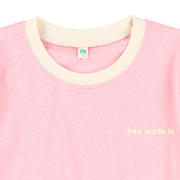 配色ロゴ前後プリント半袖Tシャツ