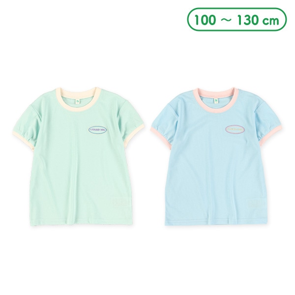 ロゴ刺繍リンガー半袖Tシャツ