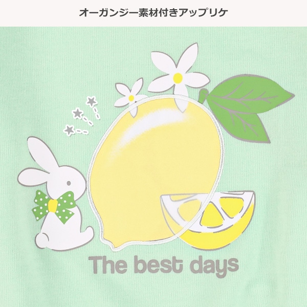 ミニ裏毛オーガンジー長袖トレーナー