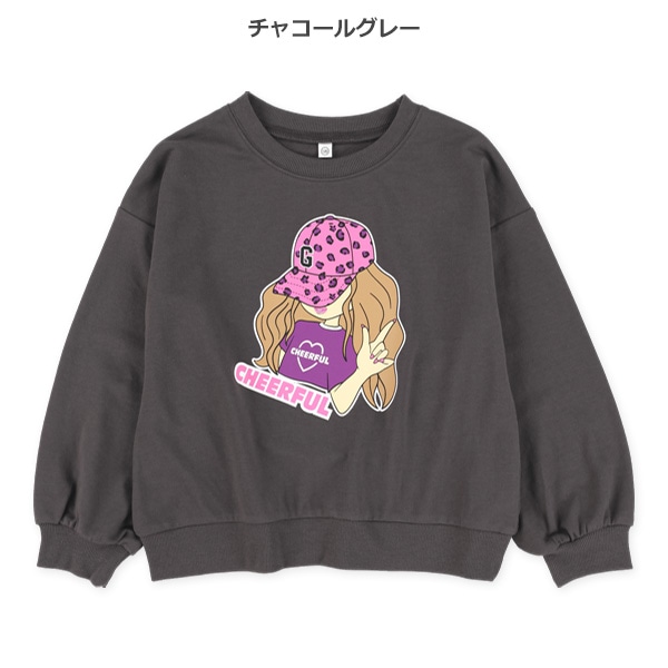 ミニ裏毛ガールロゴトレーナー