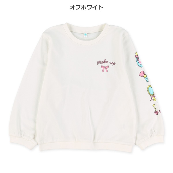 ミニ裏毛袖プリントトレーナー