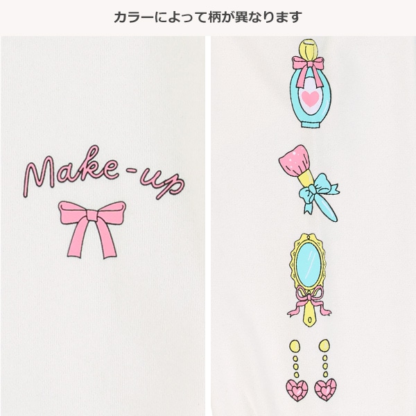 ミニ裏毛袖プリントトレーナー