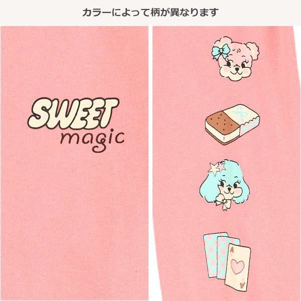 ミニ裏毛袖プリントトレーナー