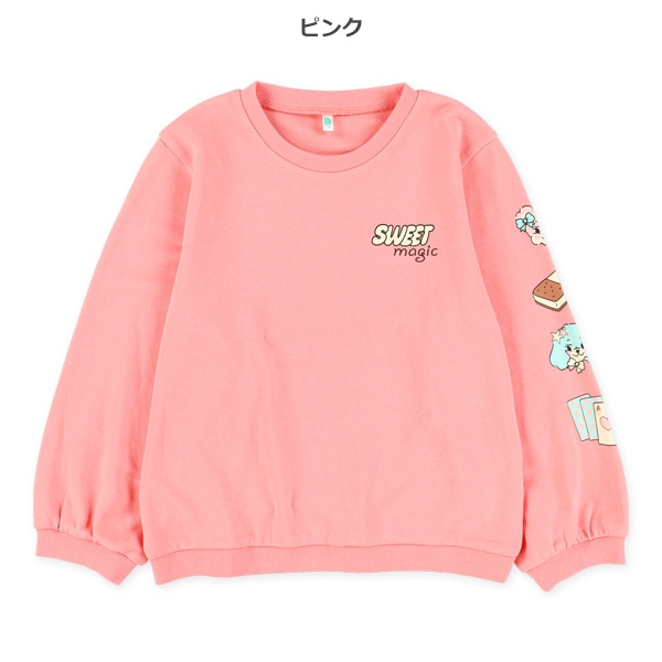 ミニ裏毛袖プリントトレーナー