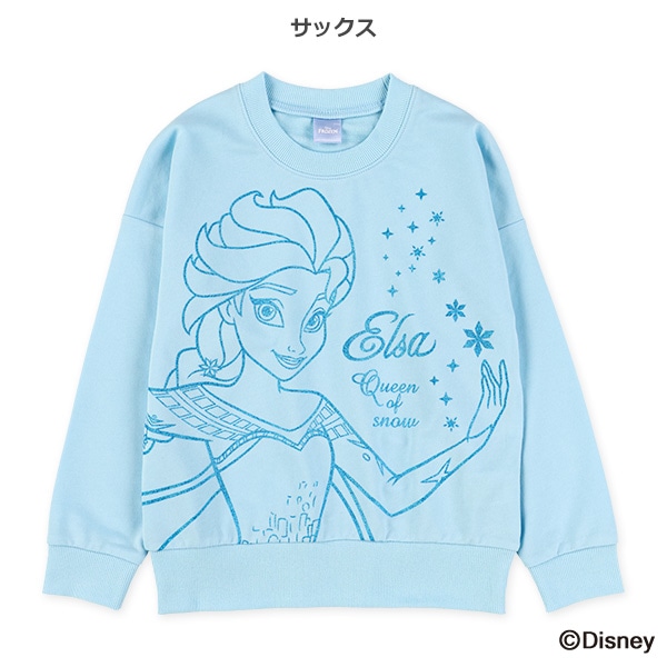 ミニ裏毛ラメトレーナー（アナと雪の女王・エルサ）