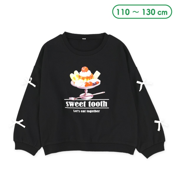 ミニ裏毛スイーツリボントレーナー
